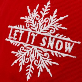 Baseball Cap Embroidered Santa Hats Let It Snow Embroidered Outdoor Hat
