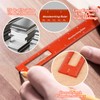 GAINNEER Woodworking Ruler Set 3PCS(6/8/12-Inch) - Precision Aluminum Pocket Rulers