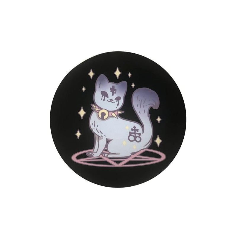 Spooky Kawaii Pastel Goth Mouse Pads - 3mm Thick, 20cm