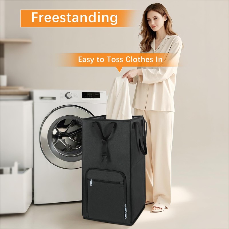 Bukere Extra Large 3 in 1 Rolling Laundry Backpack Bag