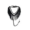 fringe breast collar paracord horse tack black