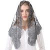 Spanish Mantilla Grey Chaple Veil Christian Prayer Veil Catholic Church