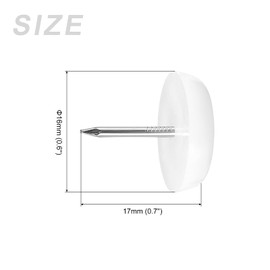 METALLIXITY Furniture Feet Nail (16mm/0.71in) 20Pcs, Plastic Round Chair Glides Sliders - for Chairs Sofa Furniture Sliders Protector Pad, White