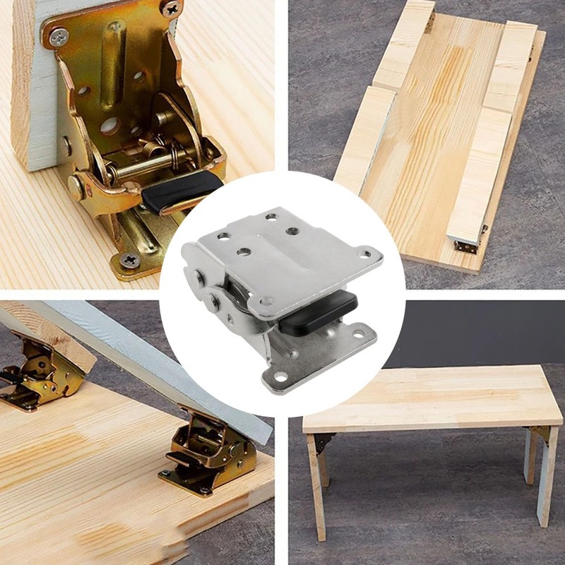 FINBe 2pcs Locking Hinge Heavy-Duty Bracket 0-180 Degree Folding Table