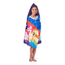 Northwest My Little Pony Wrapped in Rainbows Hooded Youth Beach Towel, 21" x 51"