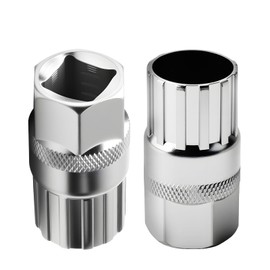 2Pcs Cassette Removal Tool, Bicycle Speed Freewheel Remover Tool Carbon Steel Lockring Bottom Bracket Repair Sprocket Remover Puller for Shimano Sunrace Sram Dnp 6 7 8 9 10 11 Speed Mountain Bike