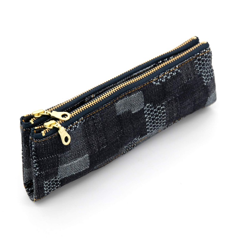 Luddite LDD-BNPN-101 Bendi Pen Case, Denim Patchwork