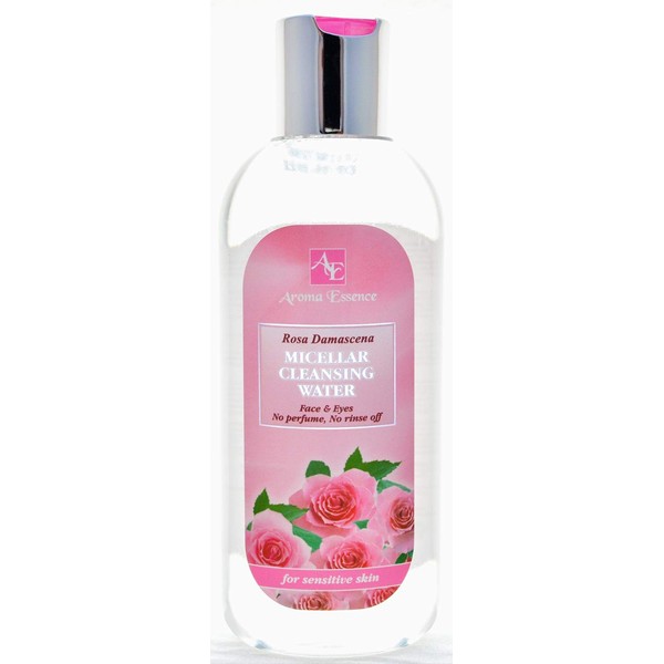 Micellar cleansing water 200 ml, make-up remover with rose water, D-panthenol and glycerine.