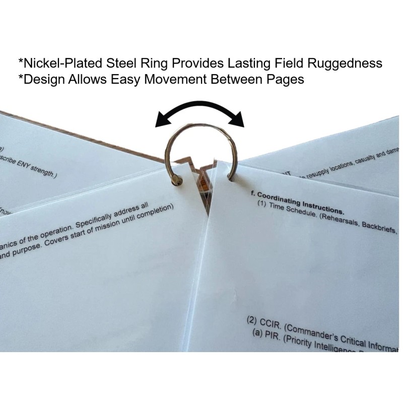 Army Laminated Operations Order (OPORD) Template | Weatherproof OPORD Shell