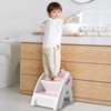 Folding Kids Step Stool for Bathroom and Potty Training,Anti-Slip, Anti-Tip