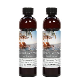 Hosley Island Getaway Fragrance Warming Oils, Set of 2, 5oz Each. Ideal Gift for Weddings, spa, Reiki, Meditation, Bathroom Settings.P1