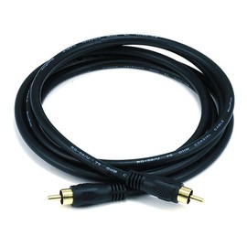 Monoprice Audio/Video Coaxial Cable - RCA Male to Male, RG-59U, 75ohm, 6 Feet, Black