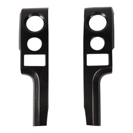 Voodonala Central Console Panel Frame Outlet Vent Trim for Ford F150 Raptor 2009-2014(Carbon Fiber Black) 2Pcs