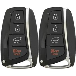 Replacement Smart Key Fob for 2015-2018 Hyundai Santa Fe 4 Button Proximity Smart Key Fcc SY5DMFNA433 Part Number 95440-B8100 95440-2W500 Packof 2