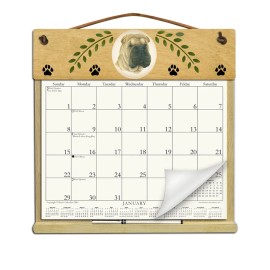 Kim's Calendars CHINESE SHAR-PEI CALENDAR HOLDER - REFILLABLE EVERY YEAR!