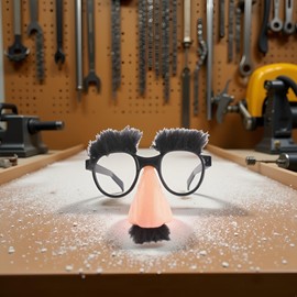 Rosojodg Black Disguise Glasses With Funny Nose Add Fun To Your Celebrations Funny Glasses Spoof Accessories,Disguise Glasses, Faux Fur Moustache and Eyebrows Disguise Glass with Nose