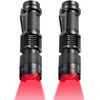 Honoson Red Light Flashlight LED Single Mode Torch 1 Mode