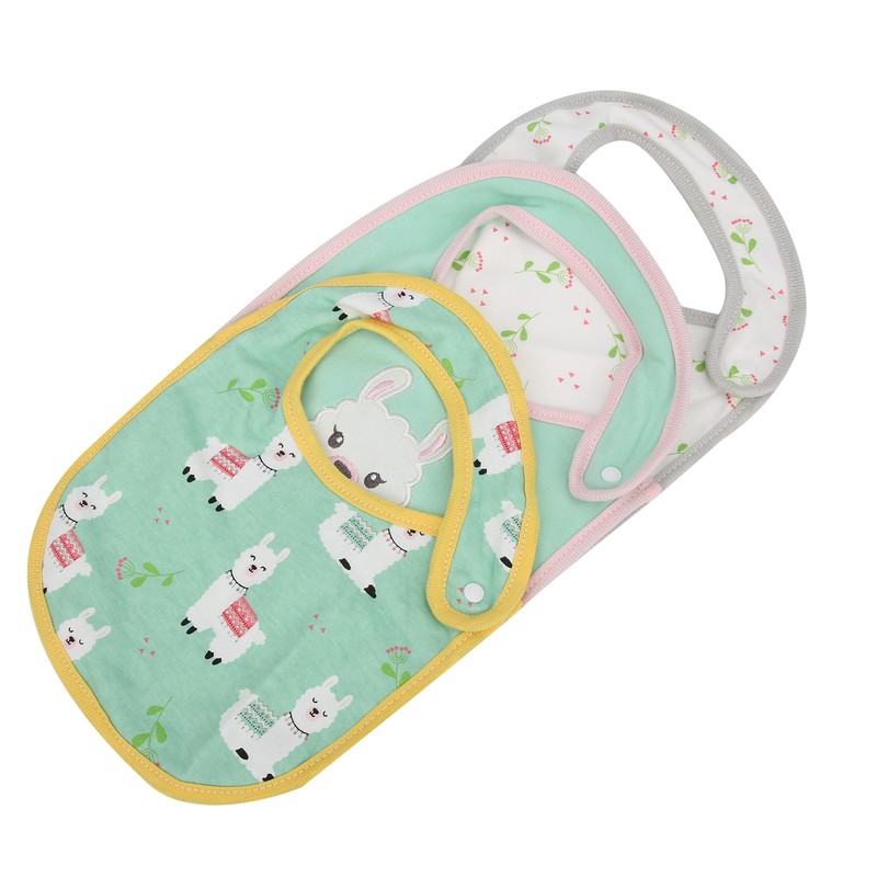 3Pcs Insular Baby Cotton Bibs Cotton Cartoon Print Pattern Eating