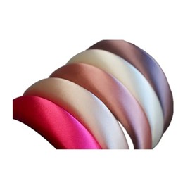 Padded Satin Headband (Light Pink, 1 inch)