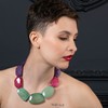 ZAVANA Colourful Statement Necklace for Women, Handmade Boho Chic Chunky