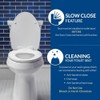 Bemis Alesio Slow Close Toilet Seat, Sleek Chrome Hinges and