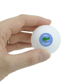 GRAPHICS & MORE Okay I'll Bite Crocodile Alligator Funny Humor Novelty Table Tennis Ping Pong Ball 3 Pack