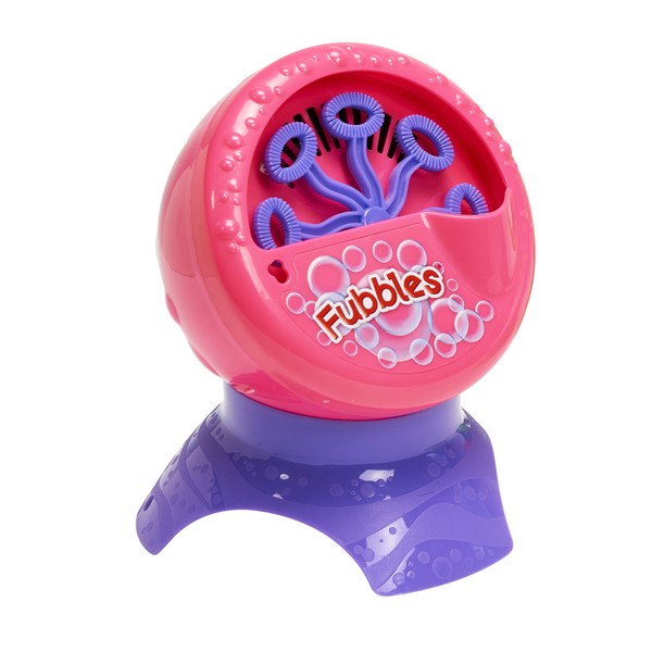Little Kids Fubbles Bubble Blastin’ Bigger Bubbles Kids Automatic Party Machine and Includes 4oz of Bubble Solution Toy, Pink