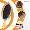 Kobe Bamboo Cushion Paddle Brush - Bamboo Hair Brush With