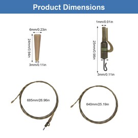 BELIHOME 6PCS Karpfen Zubehör, Angelzubehör Karpfen Angeln Haar Rigs Helicopter Rigs Safety Lead Clip Rig Vorfach, Wechselwirbel Clips zum Karpfenangeln Leadclip für Karpfenanfänger