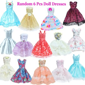 BJDBUS 6 Pcs Ball Mini Gown Dress for 11.5 inch Girl Doll Clothes Playset