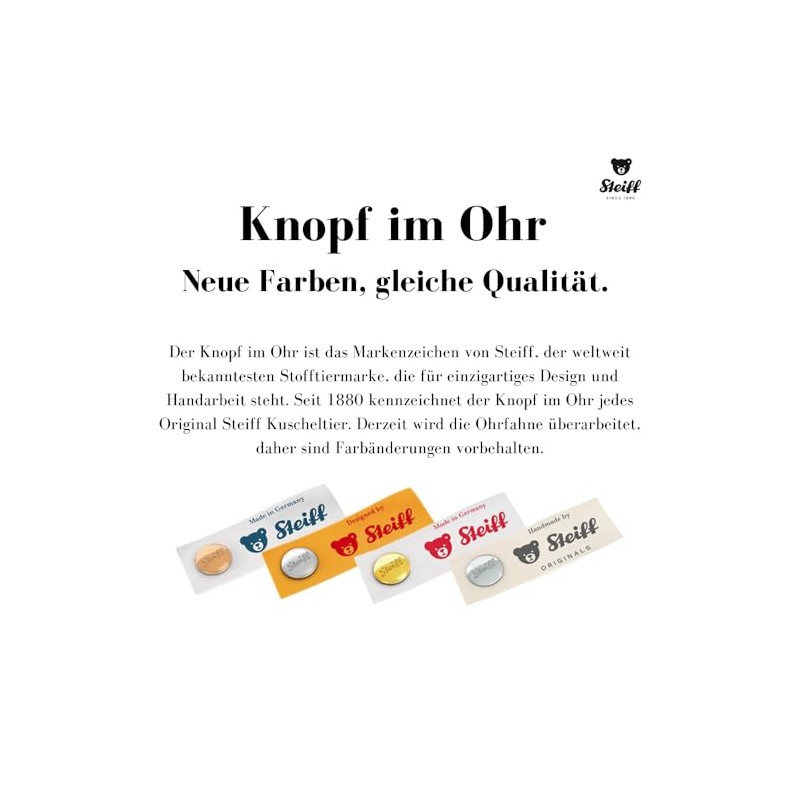 Steiff Cat Plush Animal Toy, Spotted Brown