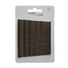 Card of 36 Hair Kirby Grips Bobby Pins 65mm-Brown
