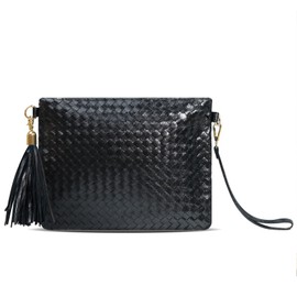 DSGUTWO Woven Clutch Purse for Women Evening Bags Handbags Fashion Sparkly Crossbody, Brown