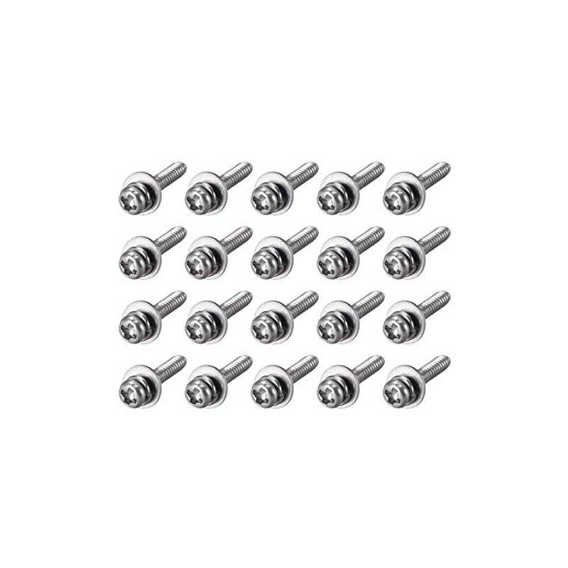sourcing map M2 x 6mm Stainless Steel Phillips Pan Head