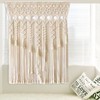 DDBESSIC Boho Macrame Curtains, 71x35inch Beige Hand Woven Window Curtain