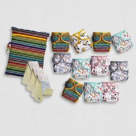 Ecobebé Pañales Todo-en-2 Kit Ahorro 11 Pack  Wetbag                                                                                                  