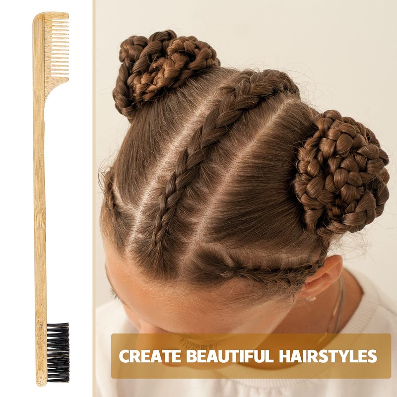 Geiserailie 3 Pieces Moustache Comb and Brush Beard Edge Brushes