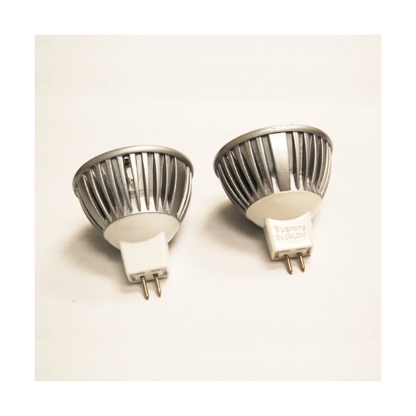 ETOPLIGHTING (2) Bulbs, High Power LED MR16 Bulb 12 Volt 3 Watt Daylight White, LEDMR16-12V-3W-DW-2