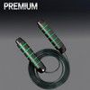 1 adjustable weighted segmented skipping rope, black and green color