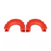 IAG I-Line Rear Bumper Red TPE Tow Loop Cover Pair
