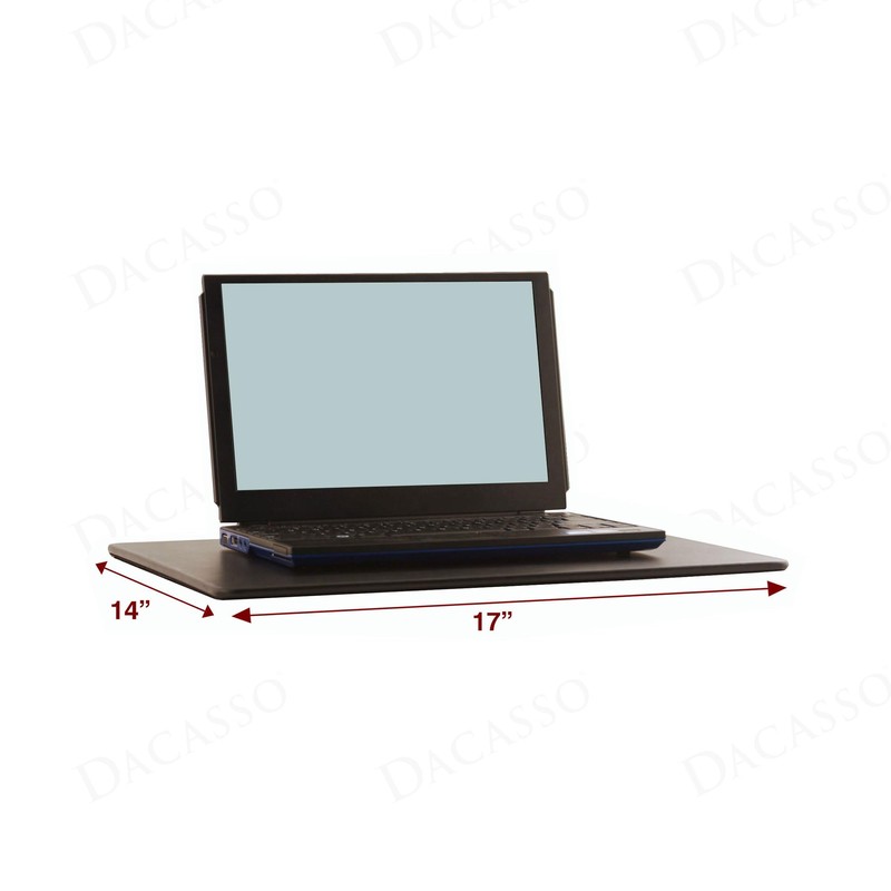 Dacasso 17" x 14" Classic Black Leather Lap Desk -