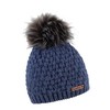 SABBOT Chic Women's Hat with Fur Bobble Fleece Lining Winter