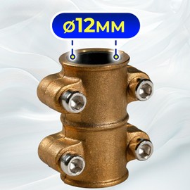 Sealing Clamp for Copper Pipe Diameter 12 mm Made of Brass MONTERAL