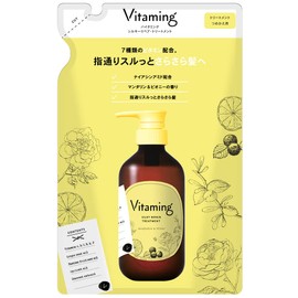 Vitaming V1 Silky Repair Treatment, Refill, 13.5 fl oz (400 ml), Mandarin & Peony Scent, Vitamin, Treatment, Vitamin, Hair Repair