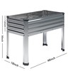 DIIYIV 2PCS Galvanized Raised Garden Bed with Legs,2PCS 48×18×30in Elevated