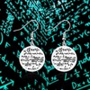 OKEYCH M-ath Lover Gift Math Teardrop Earrings M-ath Teacher Jewelry