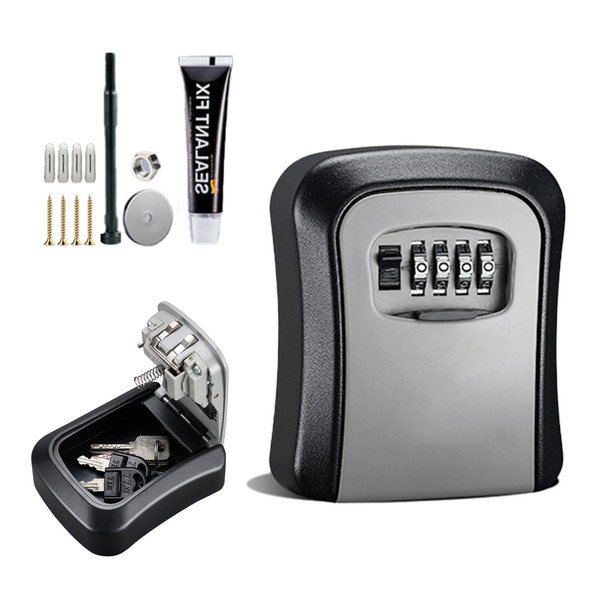 Vellivar Key Safe Wall Mounted, Lock Box Key Safe Outdoor,