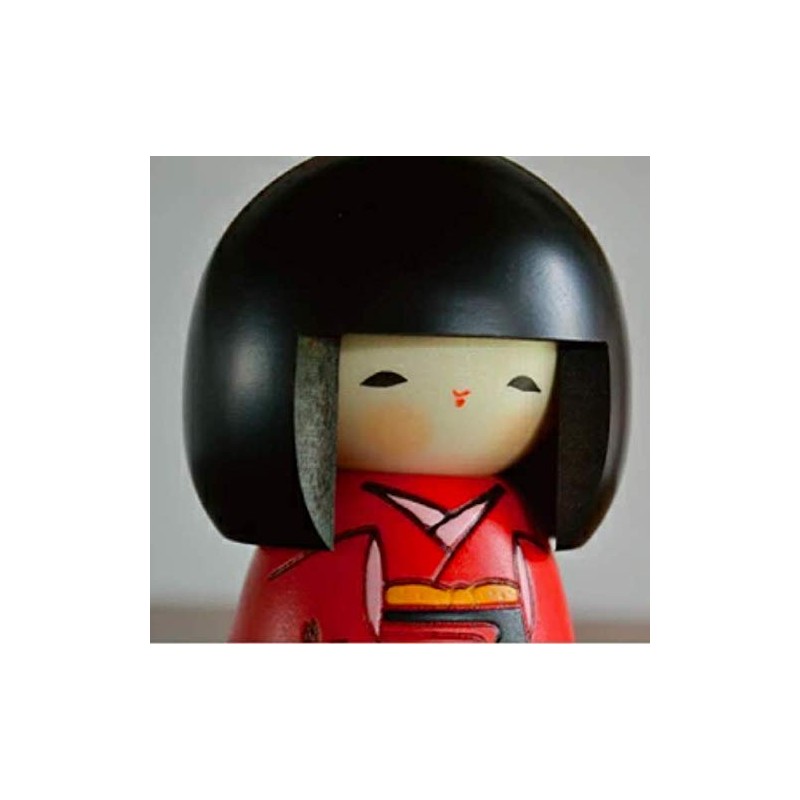 Usaburo Sosaku Kokeshi Doll Osanago Red Color Small Size Made