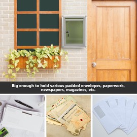 Mailbox with Lock Suggestion Box Aluminium Alloy Blank Donation Box, Feedback Box Comment Box Lockable Box Wall Mountable Mailbox Locking Mailboxes