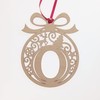 Laser cut Christmas tree bauble decoration: Letter O
